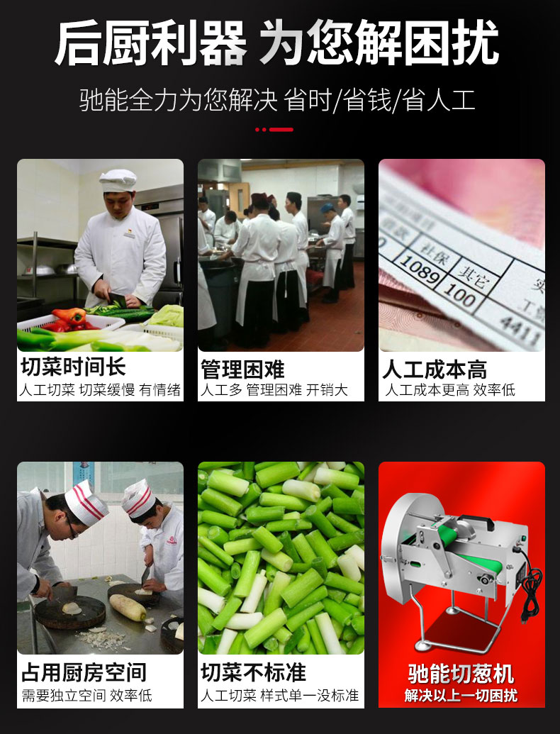 太阳集团切葱机与人工对比 太阳集团切葱机与人工对比