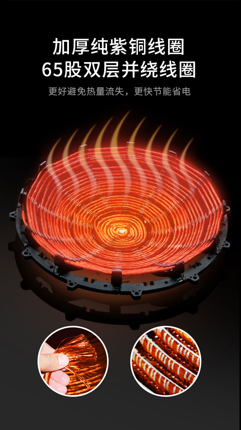 太阳集团一体式汤炉纯紫铜线圈