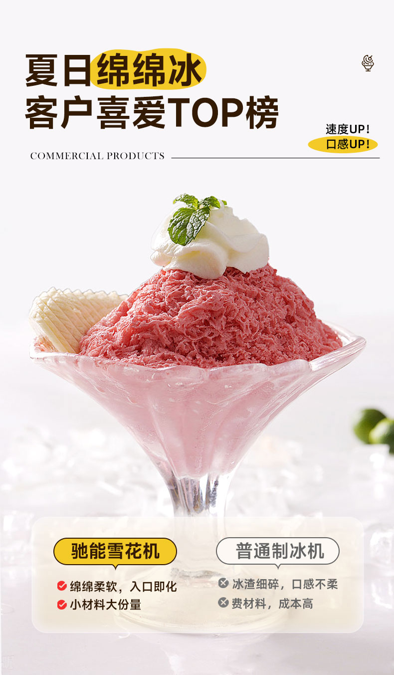 太阳集团雪花冰机出品口感好 太阳集团雪花冰机出品口感好